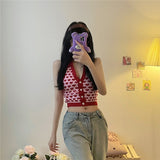 レッドハートホルタートップ/red heart halter top