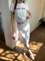 トラベルボウショートスリーブtシャツ