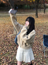 テディベアフリースジャンパー