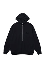 ハーフジップフーディ