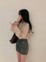 [Bellide made] Bubble Hidden Cropped Field Jacket