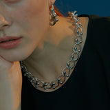 ティアドロップチェーンネックレス / Tear Drop Chian Necklace_Silver