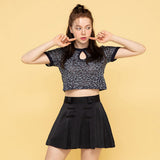 LEOPARD BURN-OUT TEE (NAVY)