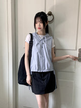 ナインビジョーポケットカーゴナイロンミニスカート/Naing Bijo Pocket Cargo Nylon Mini Skirt