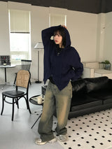 Corbin knit hood zip up
