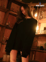 デスペラードオーバーフィットロングTシャツ/Desperado-BK(wide overfit long-sleeved T-shirt)