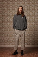 Cropped slacks - Beige check (4622120353910)