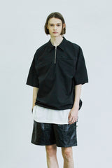 アノラック ジップアップ ナイロンシャツ / anorak zipper up nylon shirt black