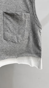 カッターノースリーブトップ/CUTTER SLEEVELESS TOP
