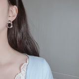 [Aespa Winter, Karina Piercing] Knotted Oval Ring Piercing - Silver Color