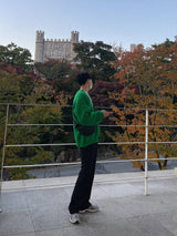 [ONLY ASCLO] ASCLO Elastic Cardigan (Green) (6623299829878)
