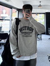 보스턴 나염 오버핏 맨투맨