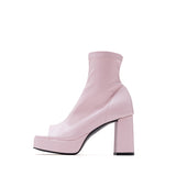 Open Toe Block Heel(Pink)