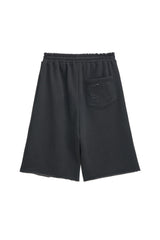 ロゴパッチスウェットショーツ / LOGO PATCH SWEAT-SHORTS (CHARCOAL)