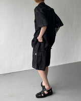 デニムカーゴショーツ/SI denim cargo shorts