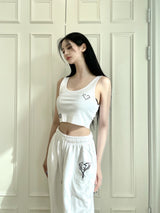 ハートクロップスリ－ブレス/845. Heart crop sleeveless (2color)