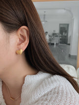 ハートマットピアス / [925silver] Lithumb heart matte earrings