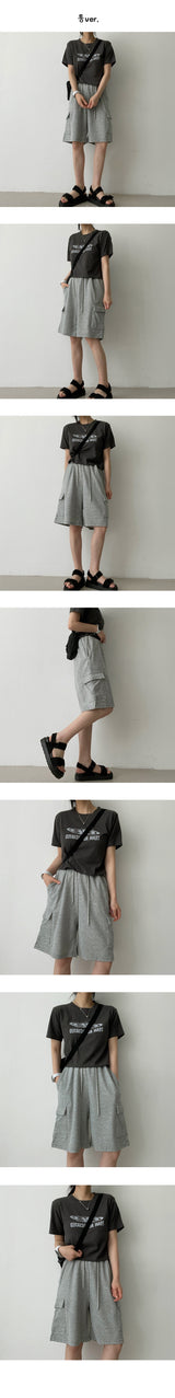 ペーパー3/4レンスカーゴショーツ / Paper 3/4 length Cargo shorts