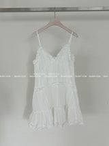 Dottoro Eyelet Mini Dress