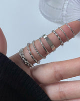 [8セット] デイリーチェーンレイヤードリングセット / [8 set] Daily Chain Layered Ring Set