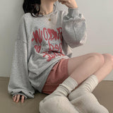 Funu By Love Painting Printed Oversized Fit Fleece Sweatshirt (3 colors)