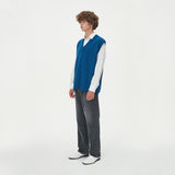 LAMBSWOOL V NECK KNIT VEST_BLUE (6612813054070)