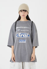 フォルツァロゴオーバーメッシュTシャツ