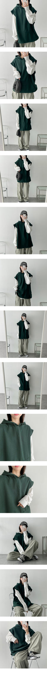 マイストリングフードベスト/Maj String Hooded Vest