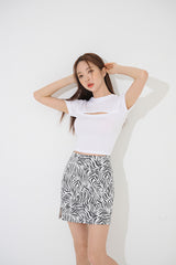 スリットクロップTシャツ/slit crop tee