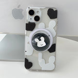 [Bead]ブラックビッグモチラビットMagsafeフォーンケース スマホグリップセット