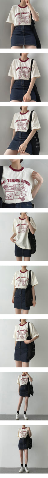 テニスカラーショートスリーブT / Tennis Colored Short Sleeve Tee