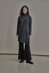 サイドスリットタートルネック/SIDE SLIT TURTLENECK_CHARCOAL
