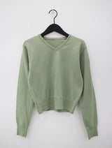 ミニマルVネックニット/Minimal V-neck Knit (12color)