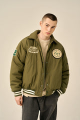 OVER PATCH PADDED BLOUSON - KHAKI