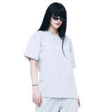 ウーヴン1/2ハーフTシャツクールグレー