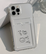 ドントメスアップキャットカードストレージフォンケース