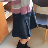Heta プリーツ デニム ミディ テニス スカート