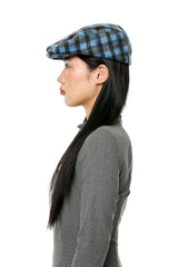 CHECK HUNTING CAP / BLUE