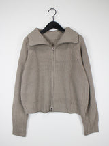 2WAYハイネックニットジップアップ / Two-way high-neck knit zip-up (2color)