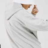 オーバーフィットレタリングパーカー/OVERFIT LETTERING HOODIE-MELANGE GREY