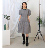Bonita flower check dress (6657246920822)