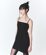 ローエッヂドレス/Raw Edge Mini Dress Black