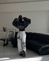 [UNISEX]ハートストリングワイドジョガーパンツ