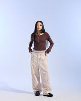 STRING LAYERED SLEEVE (BROWN)