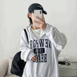 オーバーサイズフィットハーフジップアップフーディ