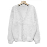 (UNISEX)アーサーアンゴラVネックカーディガン