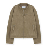 (UNISEX) スエードストラップレーサージャケット