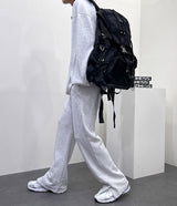 プリーツウォッシングトレーニングサイドスリットパンツ/[Unisex] Pleated washing training side slit pants (6 colors)