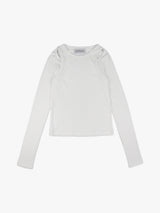 レイヤードカットアウトTシャツ