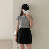 [Bellide made] Premium Slim Span Embroider Tee